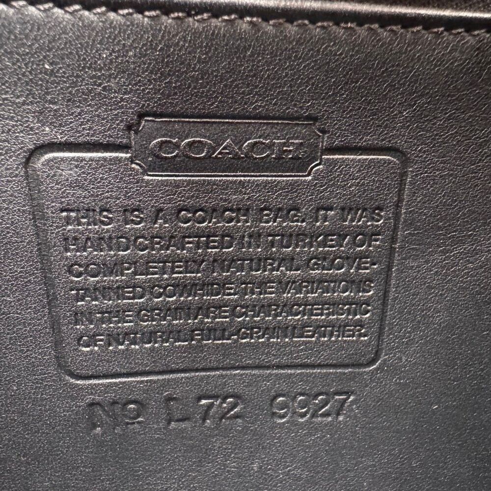 Vintage Coach Willis 9927 Black Leather Brass Crossbody Bag Purse Turnlock - Picture 15 of 16